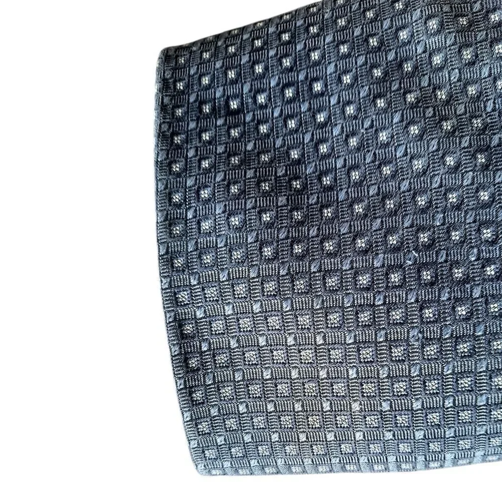 Sophisticated Navy Checkered Men's Tie